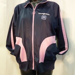 rocawear jacket womens Blue  Pink Trim  vintage y2k track Preppy active